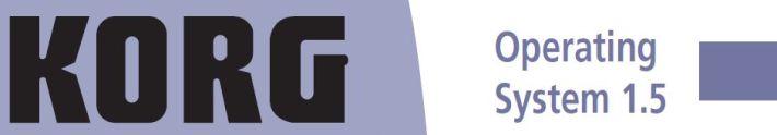 Korg Pa3X - Sistema operativo 1.5