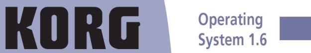 Korg Pa3X - Sistema operativo 1.6