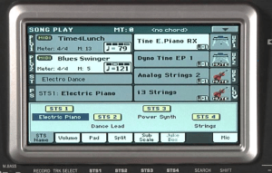 Lo schermo di Korg Pa900