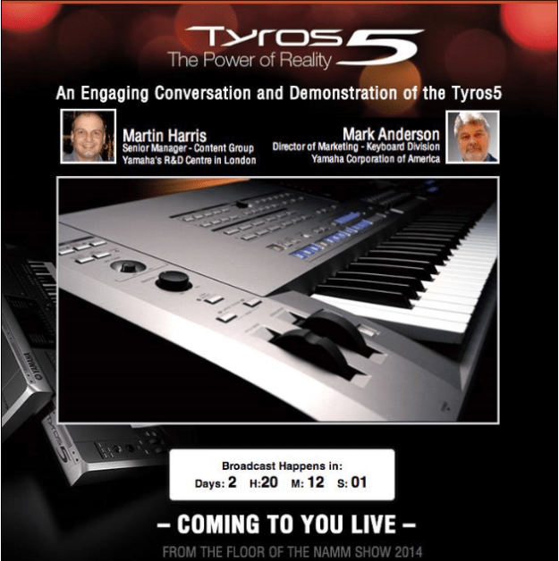 Presentazione Yamaha Tyros5 al Winter NAMM 2014