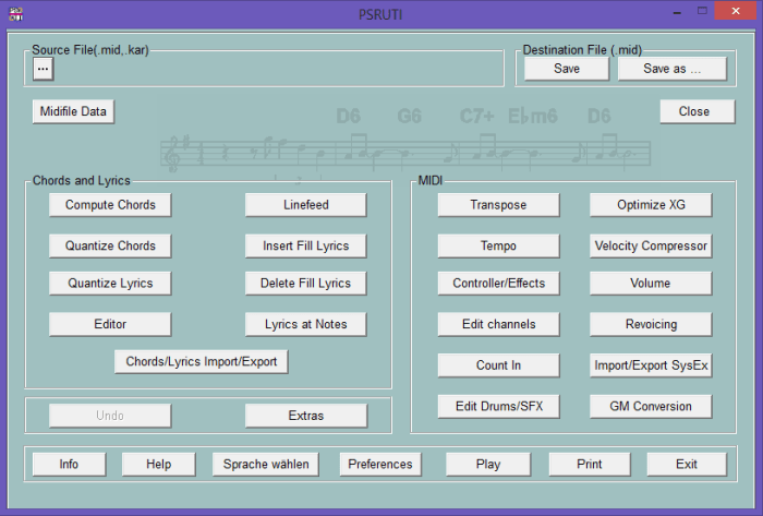PSRUTI: la pagina principale