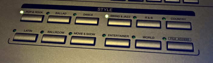 Uno sterminato patrimonio di stili Yamaha è su Tyros5