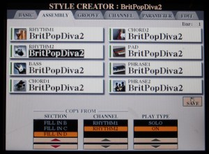 Pagina Assembly di Style Creator